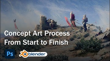Concept Art Process From Start to Finish | Blender 2.9 | Photoshop | Alexander Pronin | CG