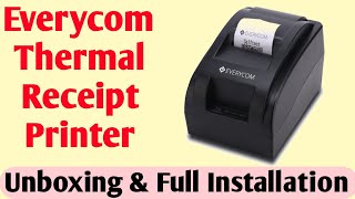 Everycom Thermal Receipt Printer UNBOXING | Full Installation | Best Thermal Printer in 2021 | Hindi