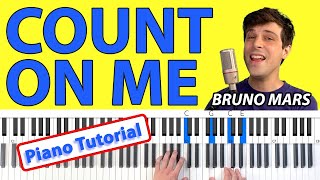 Count On Me (Bruno Mars) EASY PIANO CHORDS TUTORIAL