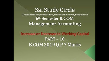 Funds Flow Statement in Kannada PART 10 - 2019 B .COM Q.P 7 Marks (By Srinath Sir)