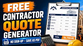 Free Contractor Quote Generator Demo: No Sign-Up Save as PDF screenshot 5