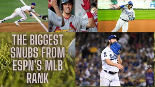 Ten of the biggest snubs in ESPN's 2023 MLB Rank