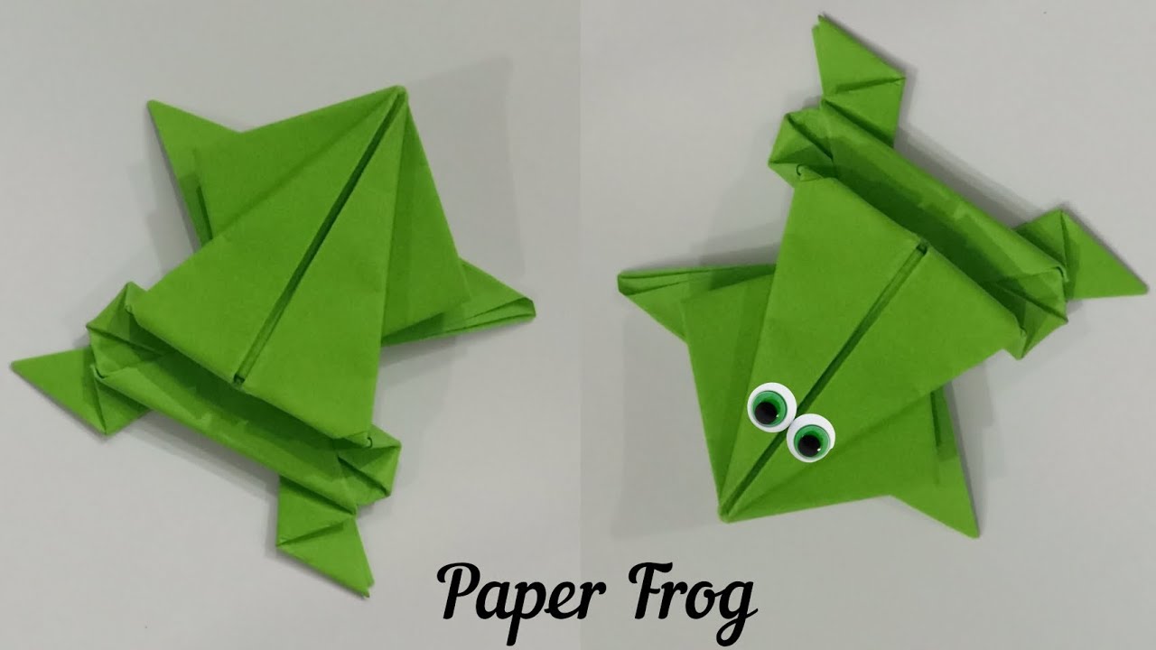 How To Make a Paper Jumping Frog Fun & Easy Origami YouTube