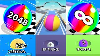 Ball Run 2048 vs Candy Ball Run vs Ball Run Infinity - all levels gameplay