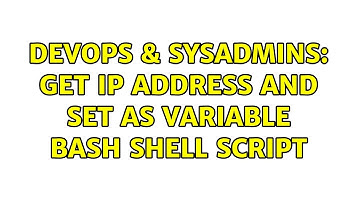 DevOps & SysAdmins: Get ip address and set as variable bash shell script (2 Solutions!!)