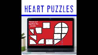 Heart Puzzles for Valentine's Day, Mother's Day, & MORE! Hands-on, Engaging, and FUN for kids!