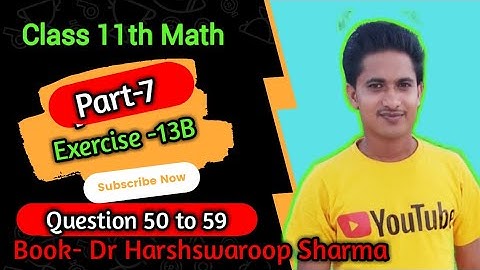 Class 11th Math | Exercise 13 B Part 7 | Limit And Derivatives | Dr Harshswaroop sharma  | Q 50