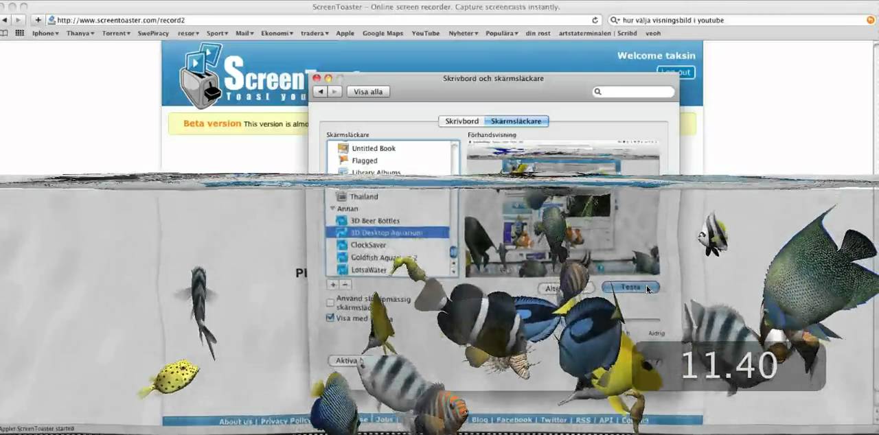 3D Desktop Aquarium - coolest screen saver