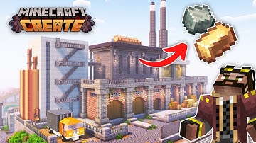I built a BRASS AND ANDESITE ALLOY FACTORY in Minecraft Create Mod!