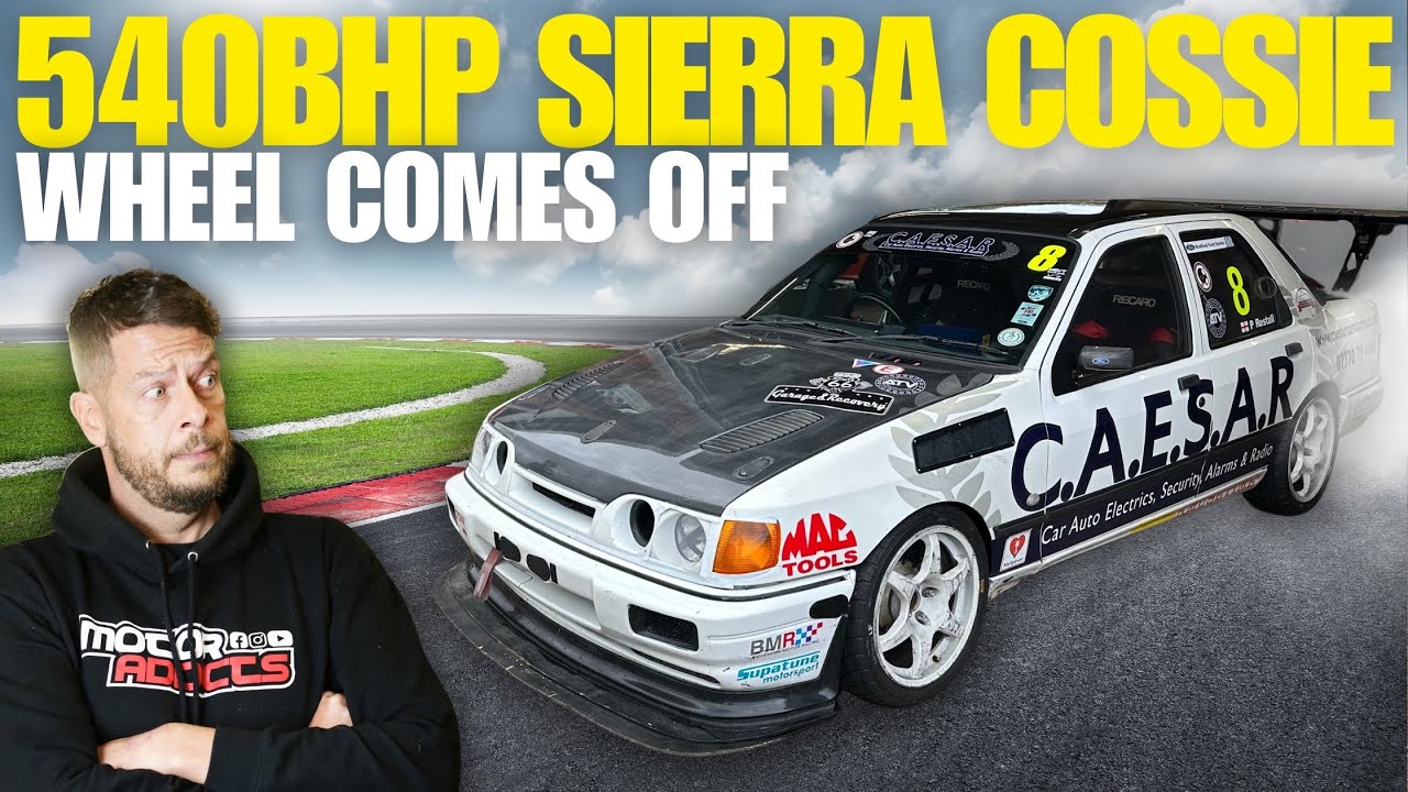 MENTAL 540BHP FORD SIERRA SAPPHIRE COSWORTH - WHEEL COMES LOOSE AT HIGH SPEED