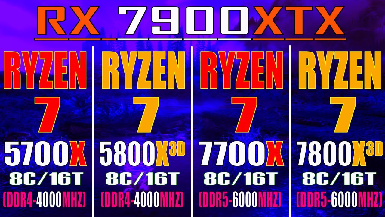 RYZEN 7 5700X vs RYZEN 7 5800X3D vs RYZEN 7 7700X vs RYZEN 7 7800X3D || PC GAMES TEST ||