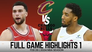 Chicago Bulls VS Cleveland Cavaliers FULL Game Highlights 1 Feb 28\/2024 NBA Season #nbahighlights