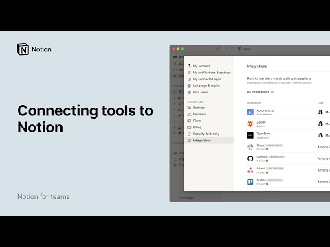 Connecting tools to Notion