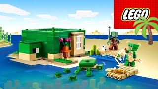 LEGO Minecraft 21254 Домик на Черепашьем пляже Обзор набора лего
