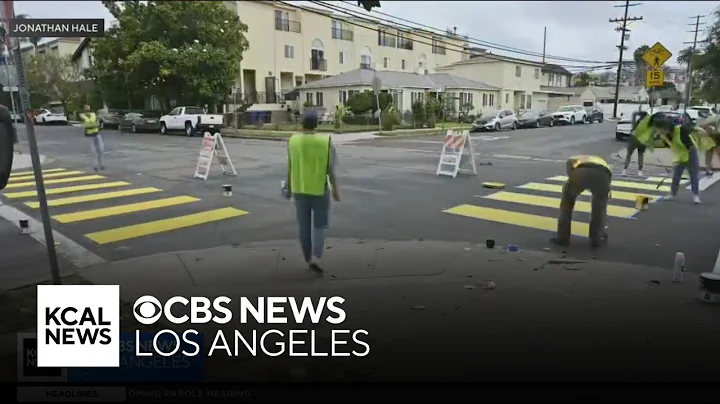 West LA neighbors fed up with dangerous driving paint their own crosswalks around popular park