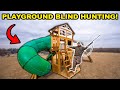 Backyard PLAYGROUND Blind Hunting CHALLENGE!!! (Catch Clean Cook)