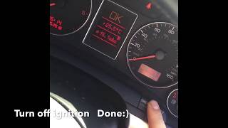 Audi A4 B6/B7 How to reset service indicator