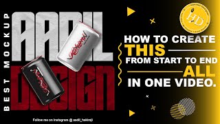 How To Make Soda Can In illustrator (3d Revolve) With Poster Design All In One Video.