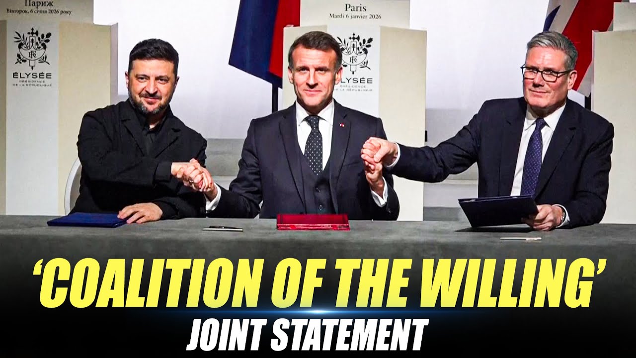 French President Macron, Zelenskyy, UK Starmer and German Chancellor Merz deliver joint statement