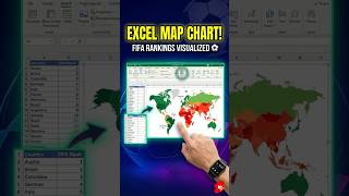 Turn FIFA Rankings into a WORLD MAP in Excel! 🌍⚽ #shorts