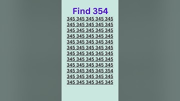 can you find 354 in 5 seconds? #wordpuzzlegame #game #mathematics #mindbendingquiz #puzzle