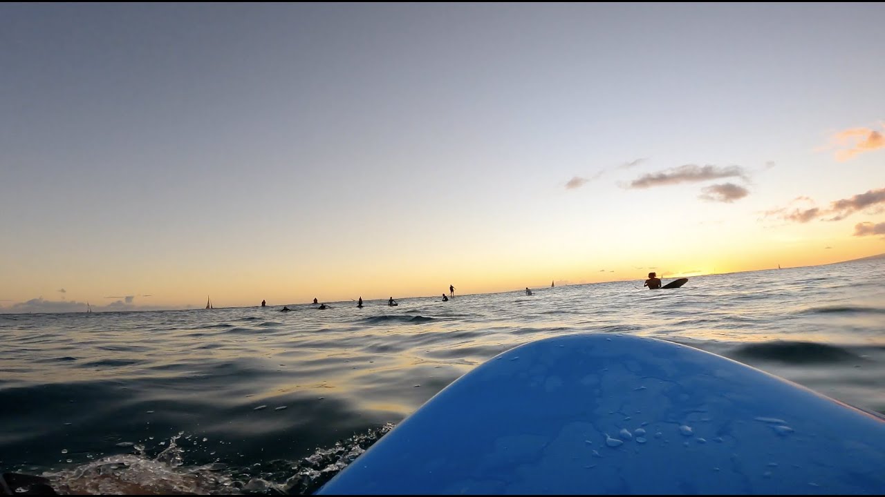 Evening Three's on a Soft Top Longboard (POV Surfing)