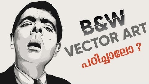 How To Draw  B&W Vector Art | black& white | infinite design | malayalam