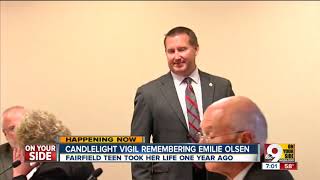 Community gathers for candlelight vigil in memory of Emilie Olsen