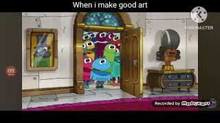 When i make good art vs belly inflation art
