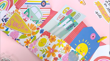 One Page Wonder Mini Album with Pockets | Junk Journal | Snail mail Ideas