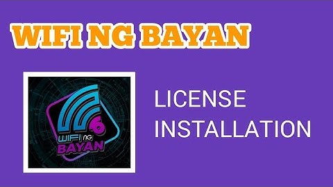 PAANO MAG ACTIVATE NG WIFI NG BAYAN | PinoyTV