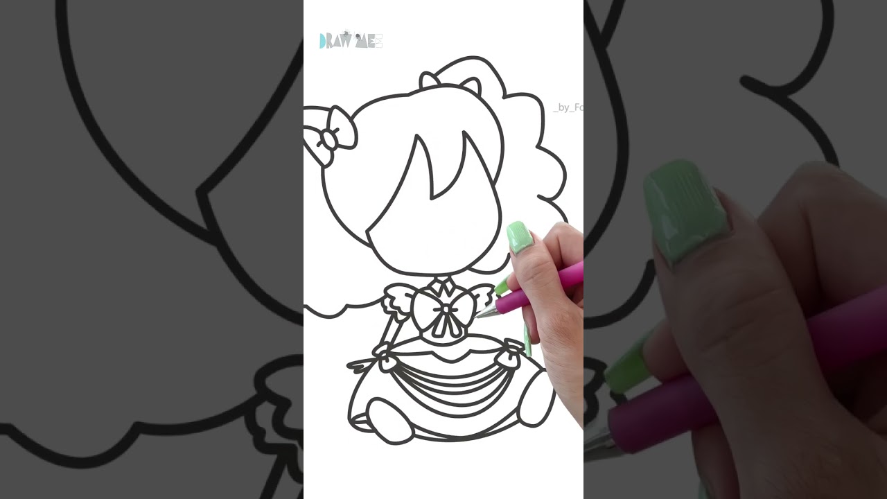 Drawing Poppy Doll from Poppyplaytime 