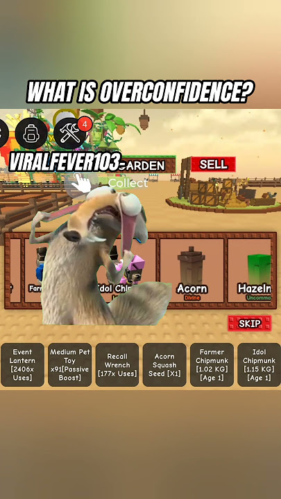 GAG OVERCONFIDENCE IS GOOD 👍😂 #growagarden #viralshort #newmethod #roblox