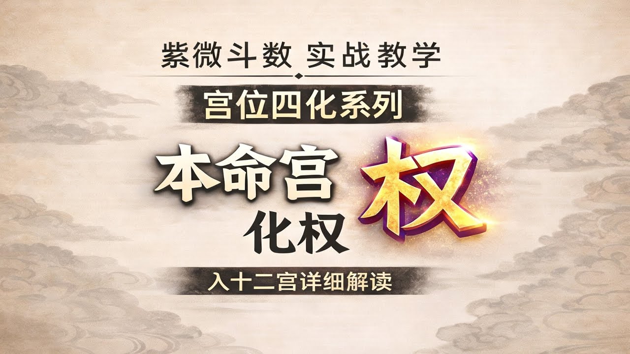 【命宫化权入十二宫】紫微飞星基础技法新手入门必看宫位四化