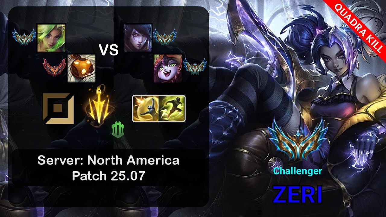 Zeri ADC + Bard vs Aphelios + Lulu - NA Challenger - Patch 25.07