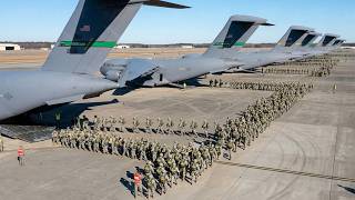 Gigantic US C-17s Loading 1000s of Elite Paratroopers for Extreme Mission