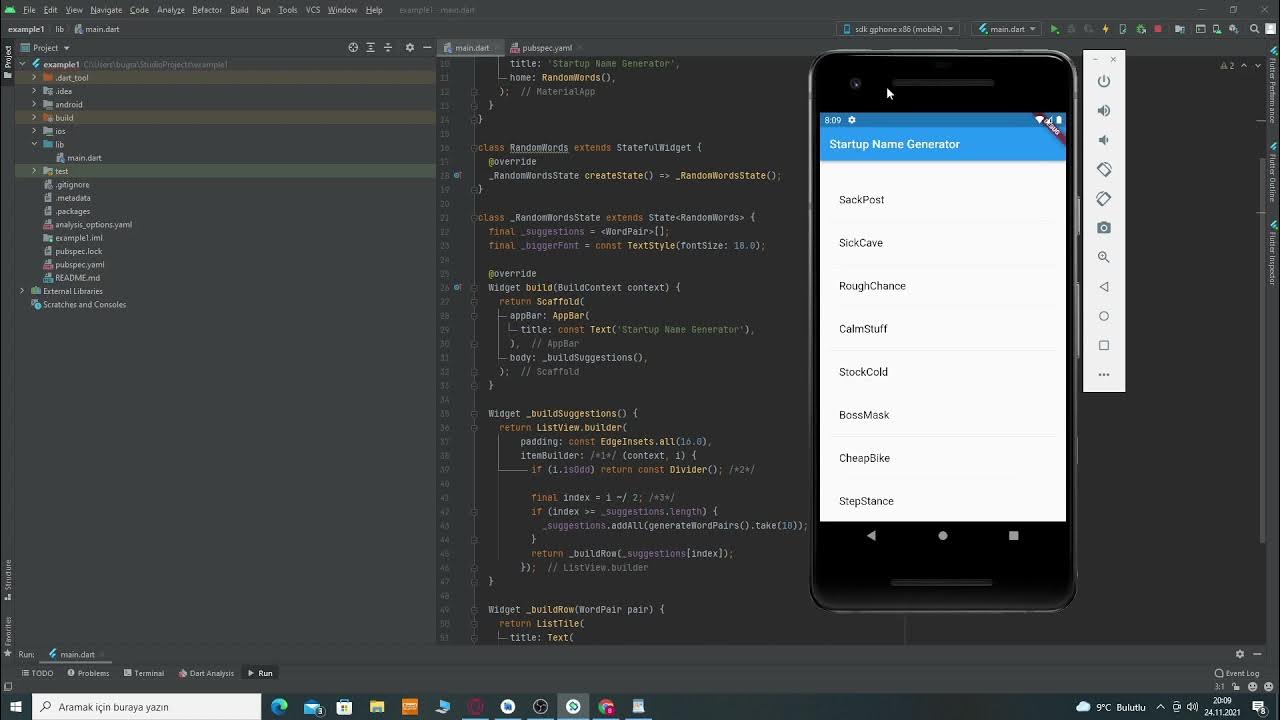 Flutter Örnek Uygulama - YouTube