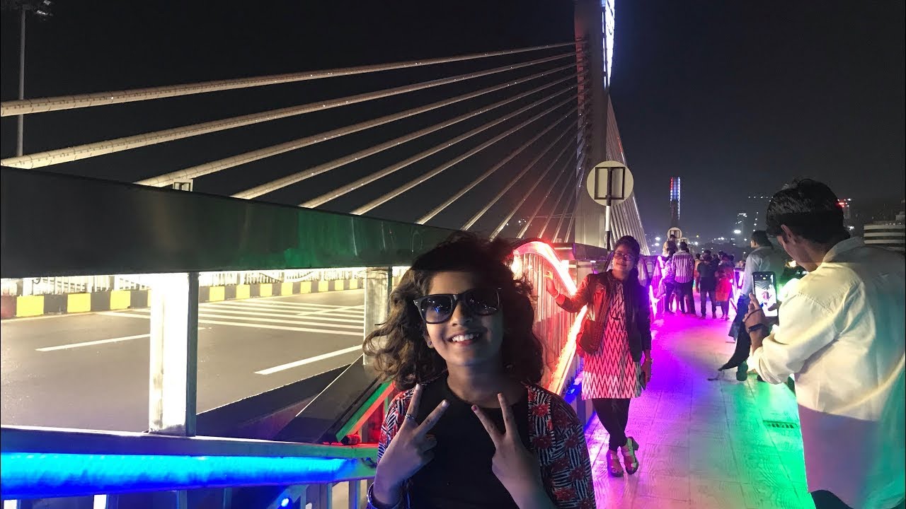 Durgam Cheruvu Cable Bridge Night View/Beauty // Durgam Cheruvu Boating ...