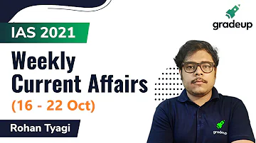 IAS 2021: Weekly Current Affairs (16- 22 Oct) || Gradeup