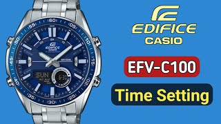 How to set time on Casio Edifice EFV-C100 (Module 5479)