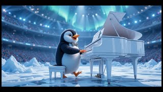 Penguin Piano Lullaby 🐧🎹 Dreamy Dinosaur | Soft Sleep Music for Babies, Kids & Adults screenshot 5
