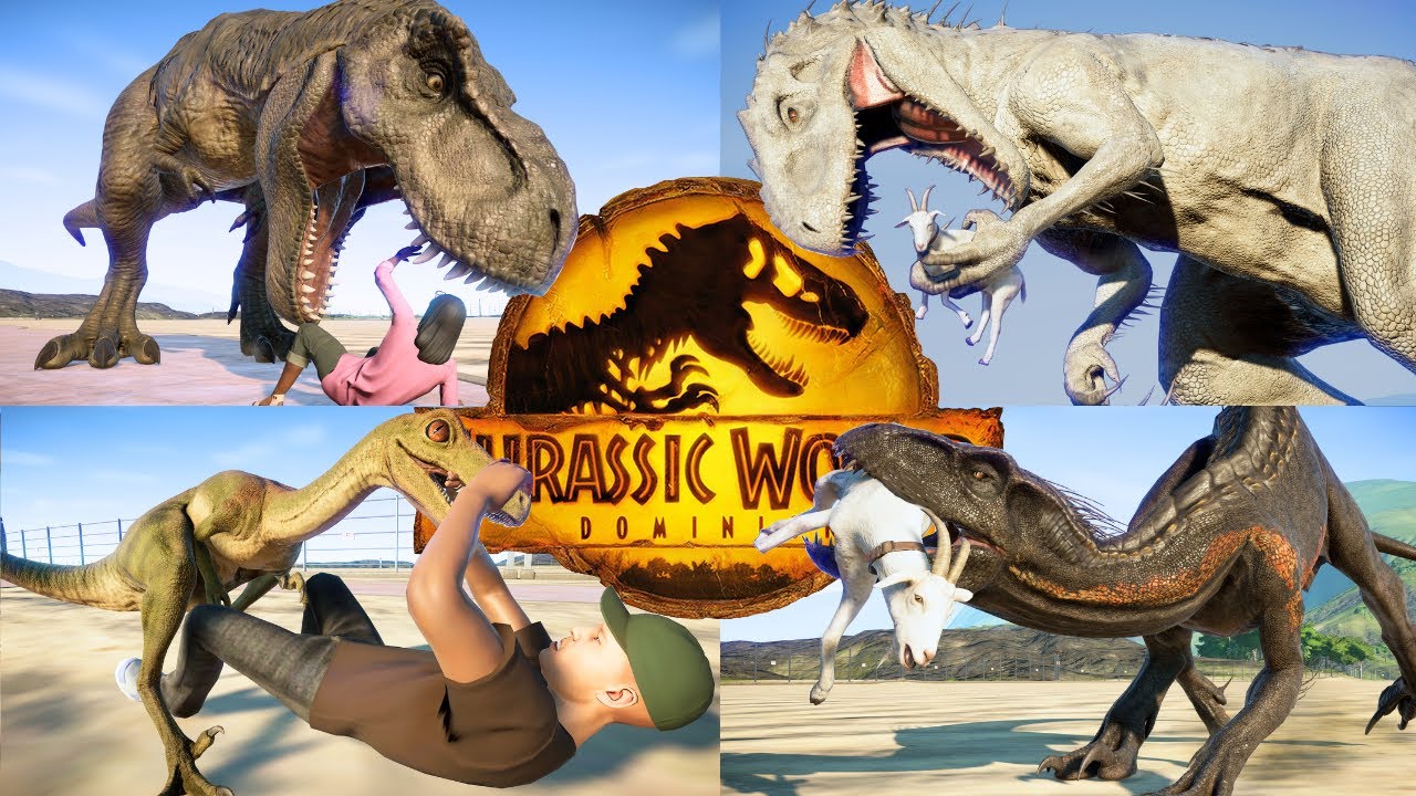 【閲覧注意】全ての肉食恐竜が人間とヤギを殺す！/All carnivorous dinosaurs kill humans and goats! Jurassic World Evolution