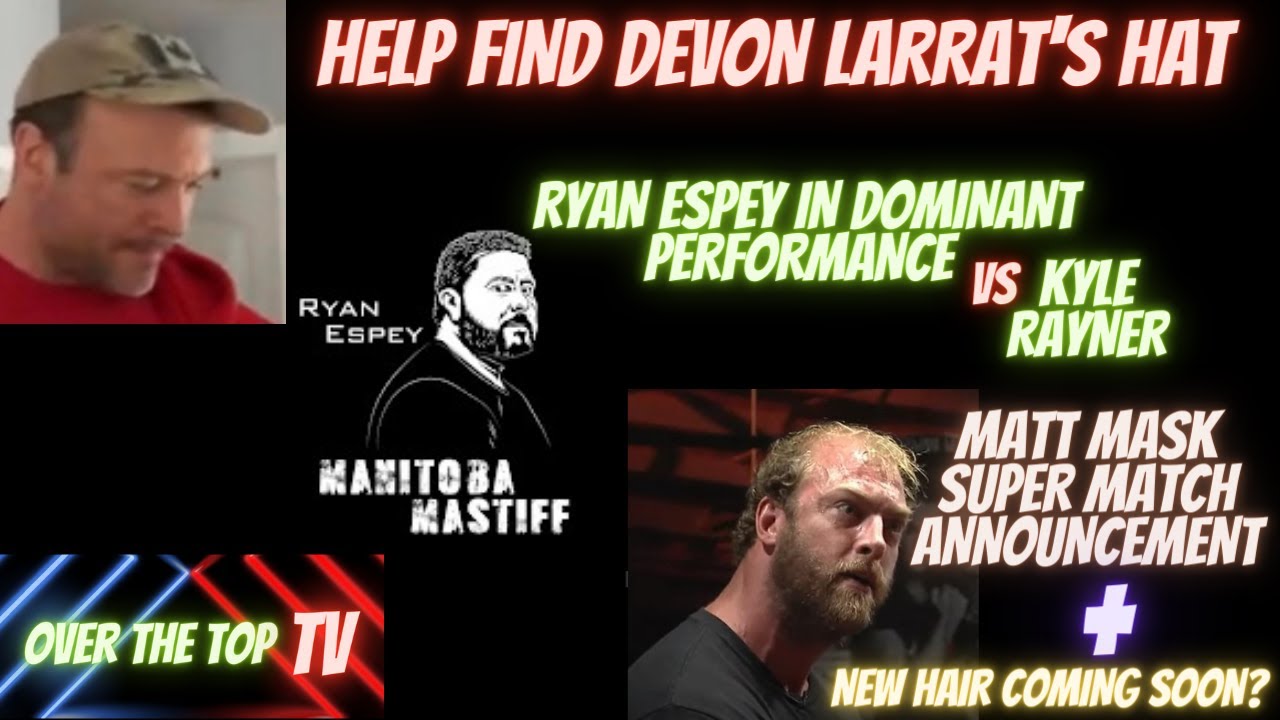 DEVON LARRATT MISSING HAT MATT MASK SUPER MATCH ANNOUNCEMENT RYAN ESPEY SUPER MATCH WIN