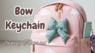 Puffy Fabric Bow Keychain Tutorial 🎀 | Cute Handmade Gift Idea