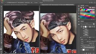 Kim Namjoon Red Hair Speedpaint