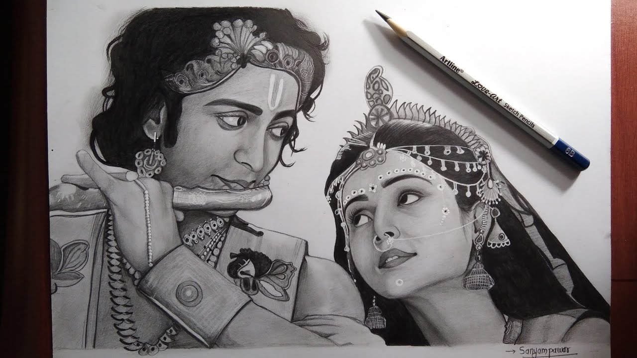 Mallika Singh Drawing | Radha krishn serial | Radha Drawing - YouTube