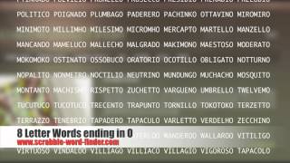 8 letter words ending in O