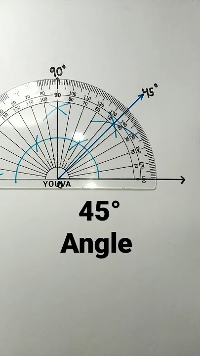 how to construct 45 degree angle using compass | 45° angle