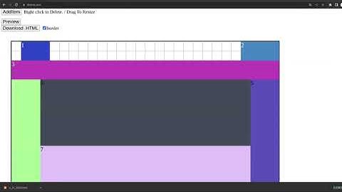 Online drag and drop css layout generator to generate html file