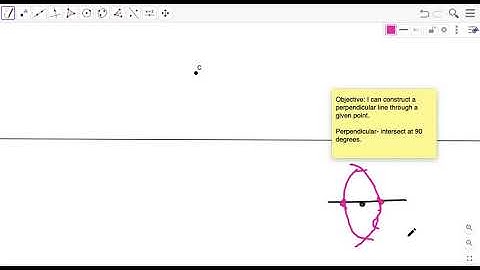 Construction -  Geogebra  - Perpendicular Line Through a Point